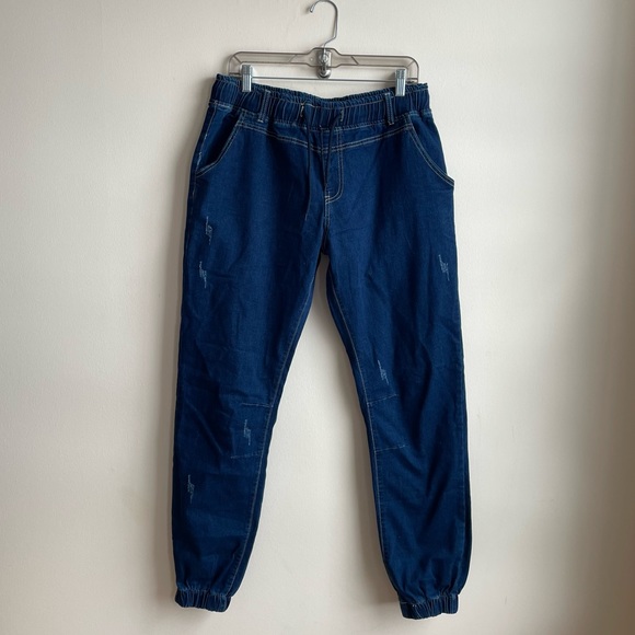 Polo Mano Other - Polo Mano Neil Blue Distressed Jogger Jeans